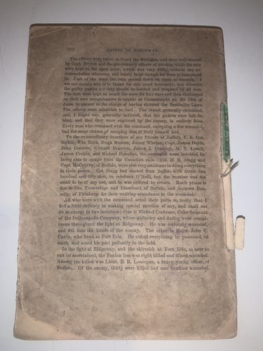 Ridgeway: An Historical Romance of the Fenian Invasion of Canada By Dubh Scian - Foto 3 di 11