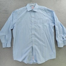 Brooks Brothers Shirt Mens XL 17 Blue Striped Button Up Long Sleeve Madison 33