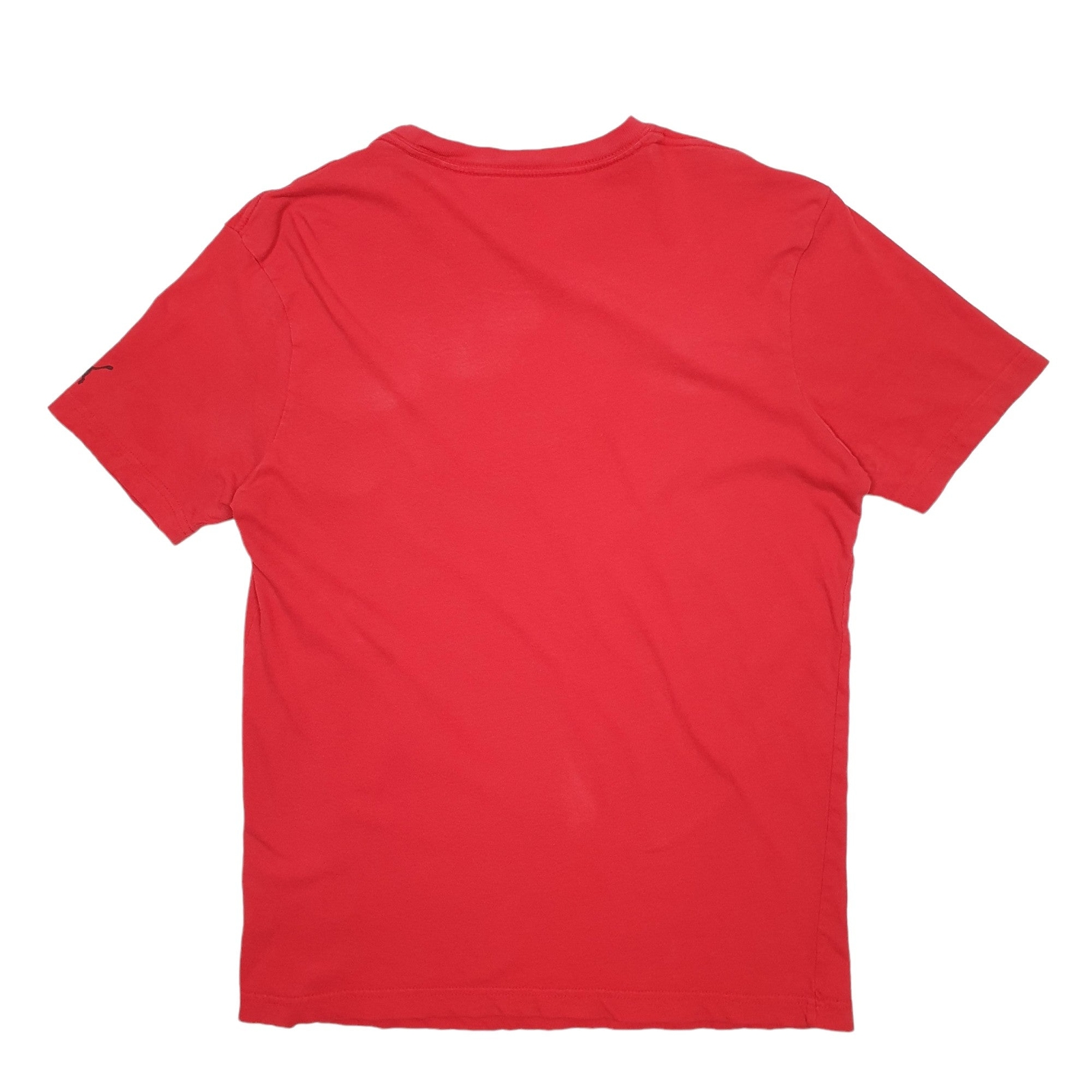 PUMA Red T Shirt Tee Spellout Short Sleeve Cotton Blend Mens M image 2