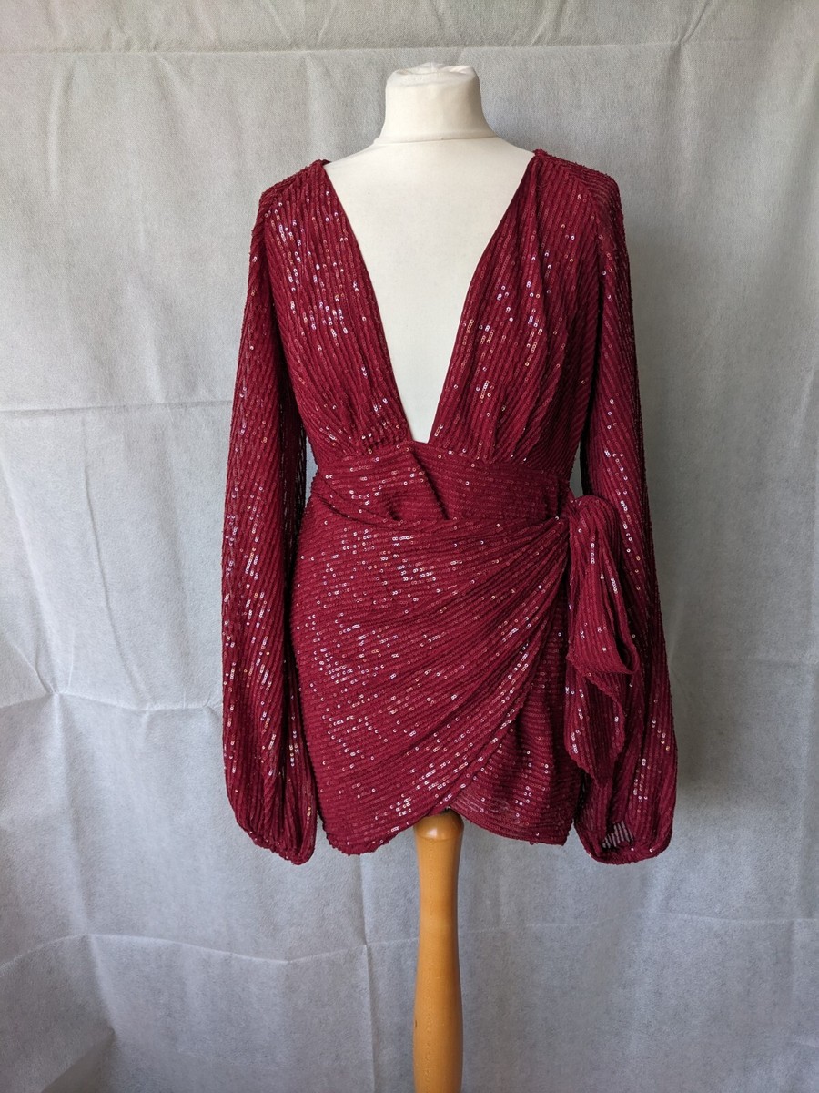 asos red sequin dress ASOS Design - Mini Dress - Women - Polyester/Cotton - 10 US