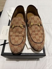 Gucci GG Canvas Horsebit Jordaan Loafers - Size 6