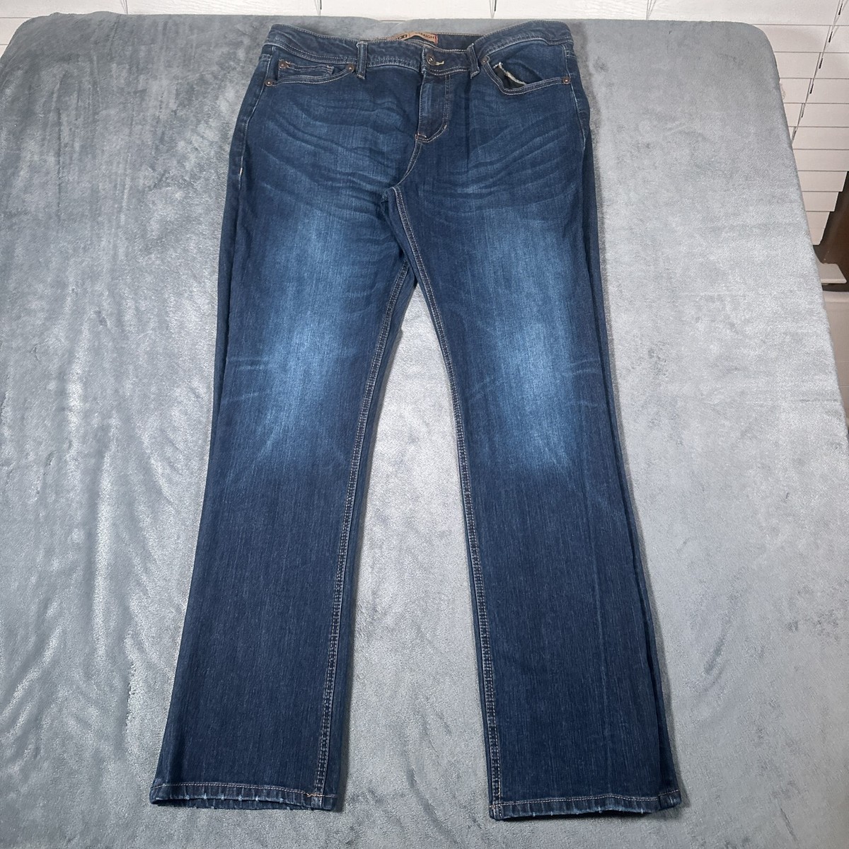 emmixPUMA T7TPT Sサイズ Seven7 Jeans Men's 36x32 Straight Fit Stretch Denim ZIPPER