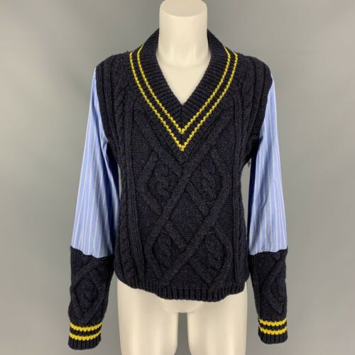 再追加販売 希少MARGIELA Paneled Knit Sweater in Blue | kdcow.com