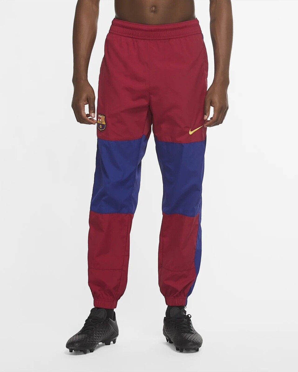 Rare Nike FCB Barcelona Nylon Soccer Pants Trackies Glanz Rare Nike FCB Barcelona Nylon Soccer Pants Trackies Glanz