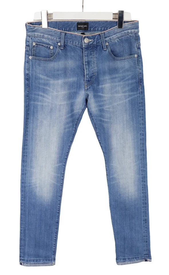 EARNEST SEWN Forest Jeans Men's W31 Slim Fit Selvedge Whiskers Faded - Image 2 of 4