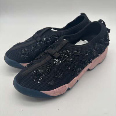DIOR Dior Blue Mesh Fusion Crystal Embellished Slip On Sneakers Size 38/ 38.5