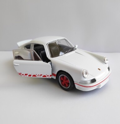 Welly NEX 911 PORSCHE Carrera RS 2.7 Weiß ca. 1:38 Blau NEU & OVP Rückzugsmotor