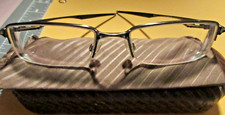 MENS OAKLEY HALF-RIM BRUSHED CHROME-OX3119-0455 142-55/19 PREOWNED GLASSES-FRAME