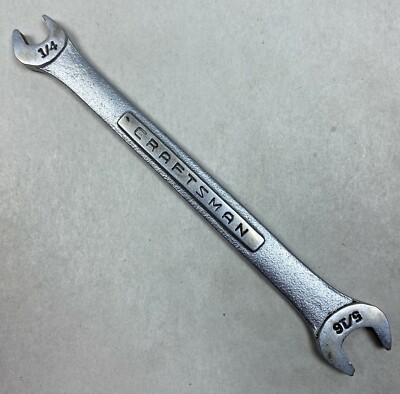 final A5000② Vintage Craftsman Tools 44571 -VV- Series SAE Open End Wrench 1/4