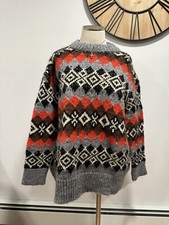 Zara Oversized Jacquard Knit Sweater Medium
