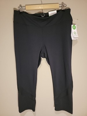 Gaiam Women's Size XL The Om Fit Mesh Black Yoga Leggings  NWT