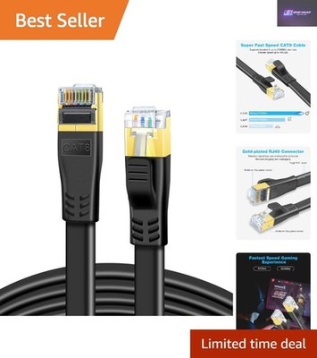 5m Cat 8 Flach Ethernet Kabel - Schnelle 40Gbps Verbindung für Zuhause & Büro