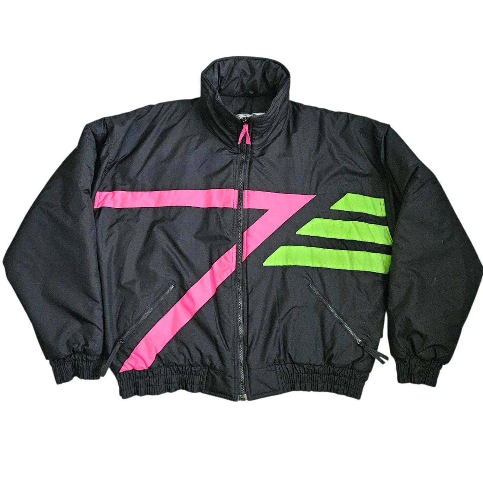 Snow Trails Vintage Men's Ski Winter Jacket Sz XL Y2K Neon Snow Sports