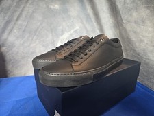 Good Man Brand Edge Lo Top Sneaker Black Nappa Leather Mono Italy Mens Size 14