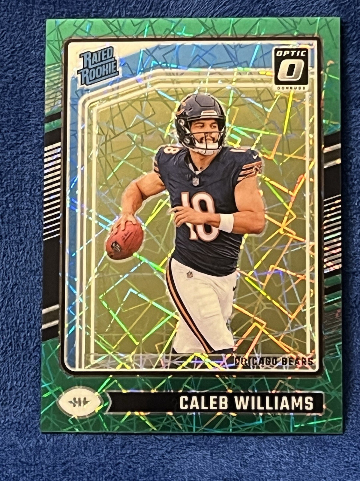 2024 Panini Donruss Optic - Rated Rookie Caleb Williams #201 Green Velocity