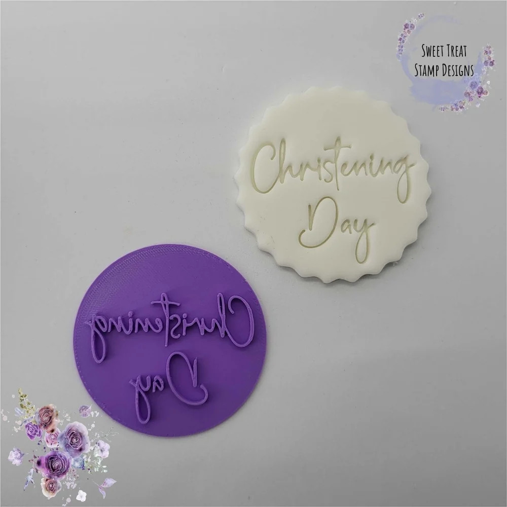 Christening Day Cupcake & Cookie Embossing Stamp