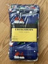Set Of 12 Utopia Kitchen Christmas Gnome Cloth Hotel Napkins Cotton Blend 18”