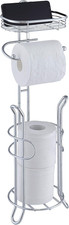 Bathroom Heavyweight Toilet Tissue Paper Roll Storage Holder Stand with Reserve
