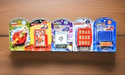 Tara Toys - Set of 5 Hasbro Micro Series Games with Clip Pouches Included