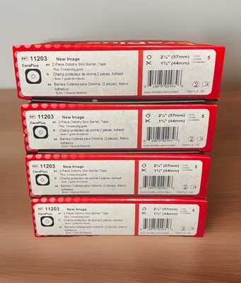 Hollister 11203 New Image CeraPlus Ostomy Barriers 2 1/4 -1 3/4''Lot of 4 Box s