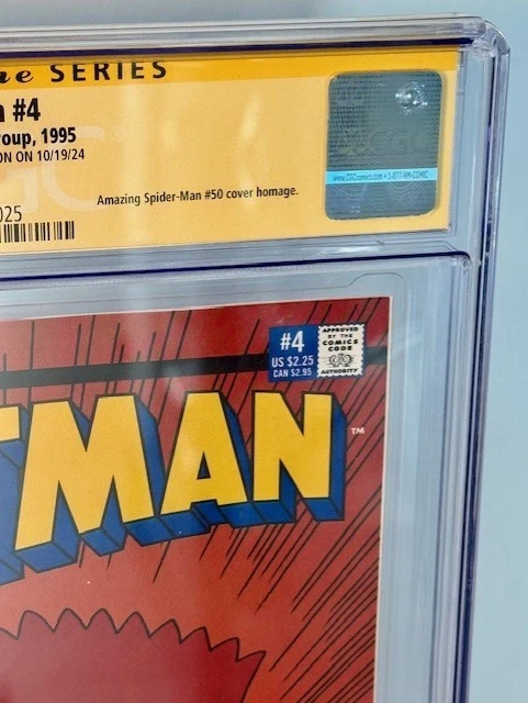 Bartman #4 CGC 9.8 SS • Signed by Bill Morrison • Bongo Comics 1995 - Image 4 of 4