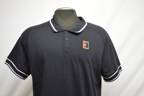 NEW Nike Court Heritage Tennis Polo Shirt Black FQ2101-010 Men’s Size SMALL - Picture 2 of 9