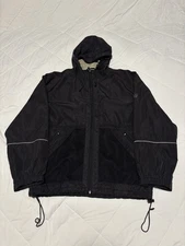 Vintage Stussy Mesh Lined Sleeve Logo Windbreaker Jacket Size M Rain Coat Parka