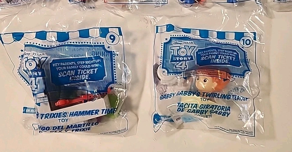 McDonald's Disney Pixar Toy Story 2019 4 juguetes Happy Meal conjunto completo 10 sellado Foto 4 de 4