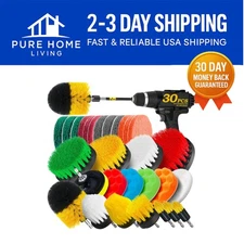 Comprehensive 30-Piece Drill Cleaning Kit with Extendable Brushes & Scrub Pads