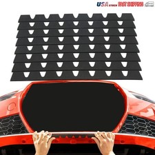 8pcs Car Front Bumper Scrape Guard Car Universal Black Bumper Lips Scrape Guard
