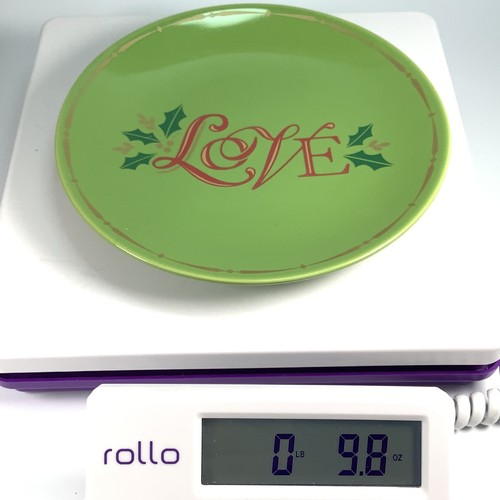 4 New Florida Marketplace Christmas Dessert Plates 6.5" Gold Joy Love Peace Noel - Picture 18 of 21