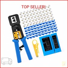 Gaobige rj45 Crimping Tool for Cat6 Cat5e Cat5, Sturdy Crimper for rj45 rj12/11
