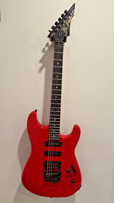 B.C. Rich ST III Guitar 1987 Red Strat Style - Hair Band Cool!