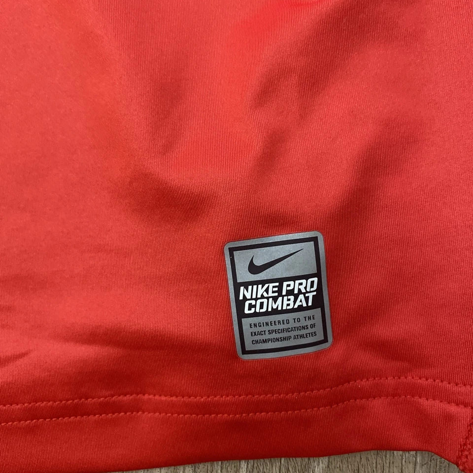 Camisa ajustada Nike Hypercool Pro Combat para hombre XXL roja gris manga larga ventilada Foto 3 de 4