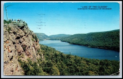 Postcard Lake Of The Clouds Northern Peninsula Posted 1956  MI B49