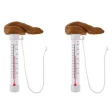 Funny Floating Poop Prank Thermometer Durable Summer Pool Supplies Lightweight
