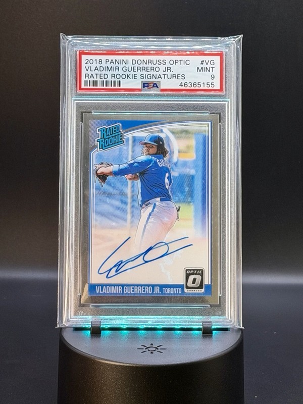 2018 Panini Donruss Optic Vladimir Guerrero Jr. Rated Rookie RC AUTO PSA 9 Jays