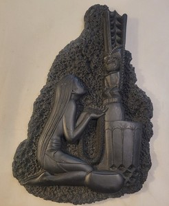 Vintage Coco Joe's Hawaii Legend In Lava Plaque Hard to Find Maiden & God