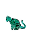 Vintage Art Glass Wildcat Figurine Murano Style Hand Blown Animal Decor 1.75" L