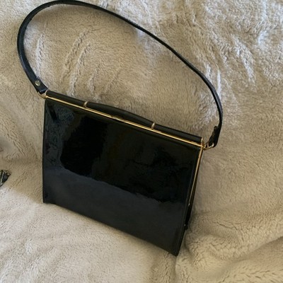 Vintage 50s COBLENTZ Perma Plastic Patent Handbag Shoulder Bag NOS ULTRA RARE 