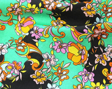 Swirling Floral 100 Cotton 150cm Wide Digitally Printed Fabric for Crafting