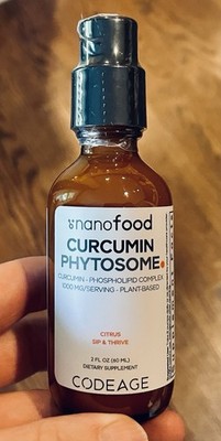 Nanofood Codeage Liposomal Curcumin Phytosome Turmeric Drops 2oz (60ML)