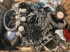 2 Lb Costume Jewelry VTG Modern Craft Junk Lot Wearable Stamped Untested Lot 11