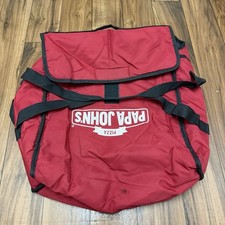 Papa John s Insulated Pizza Delivery Bag Red Restaurant Food Carrier