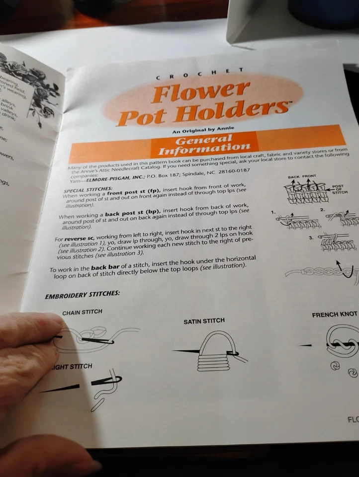 Portamacetas Annie's Ático Crochet Patrón Folleto 872518 Foto 3 de 4