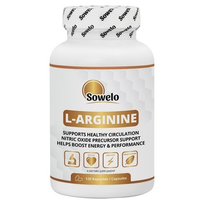L-Arginine Capsules   Nitric Oxide Support Circulation Energy Daily - Sowelo