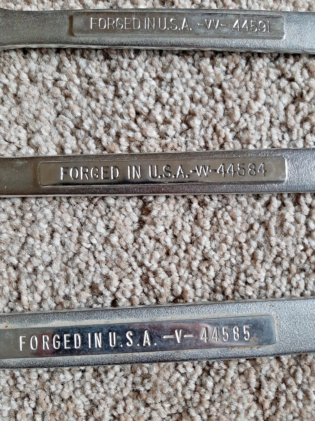 Vintage VA VV V series SEARS CRAFTSMAN 12pc SAE Wench Set 7/16" to 1" Forged USA