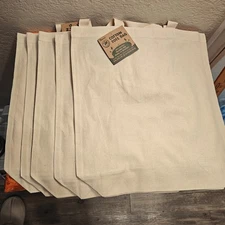 Darice Cotton Tote Bags 100% Cotton Eco Friendly Reusable 15x16 Lot 5