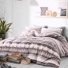 Modern Geo Aztec Duvet Cover Striped Ethnic Boho Southwestern Native Navajo T...