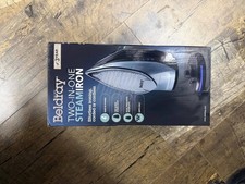 Beldray Steam Iron Two-in-One Corded Cordless 2600W Black Silver Anti-Calc